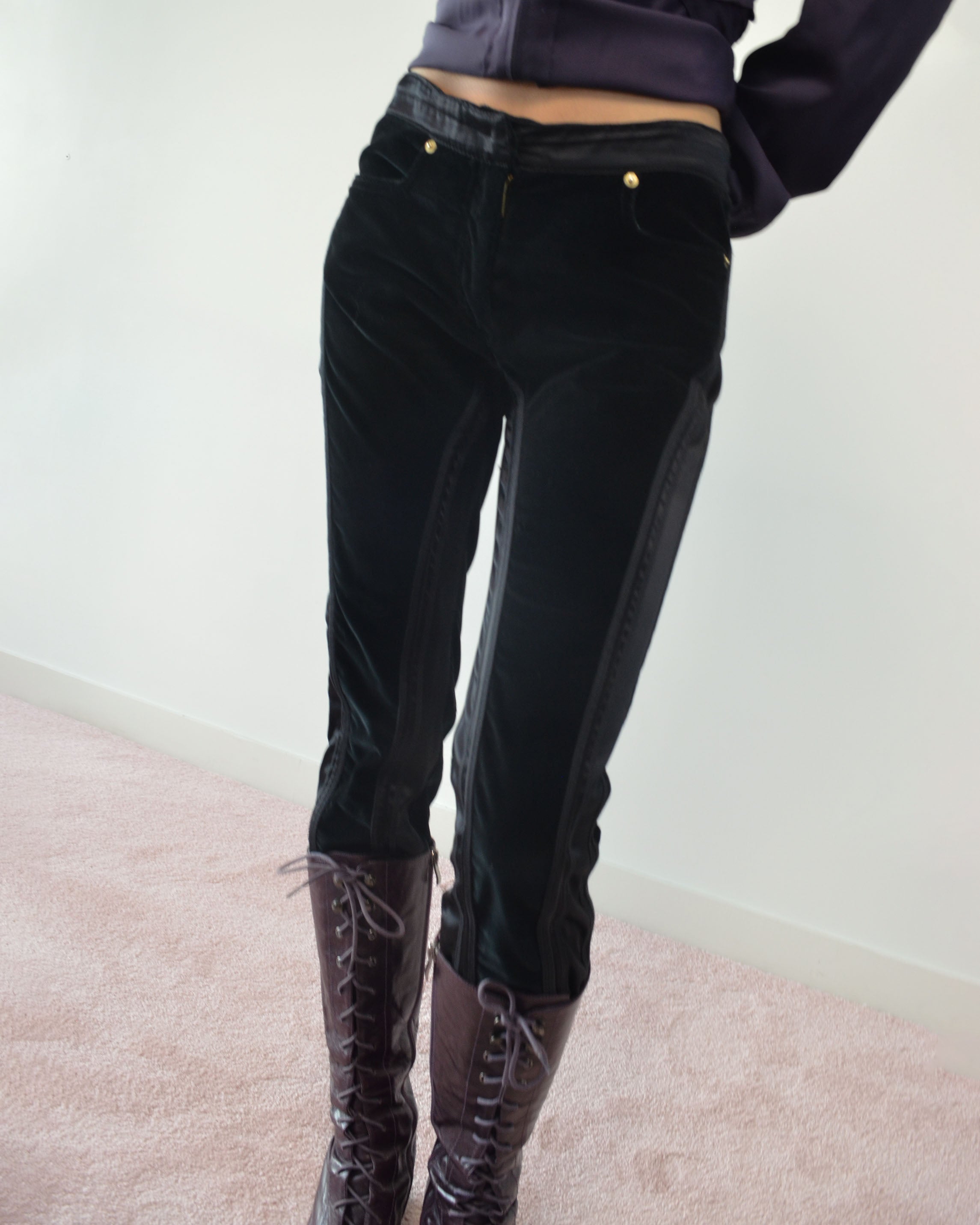 FW04 VELVET CAPRI TROUSERS