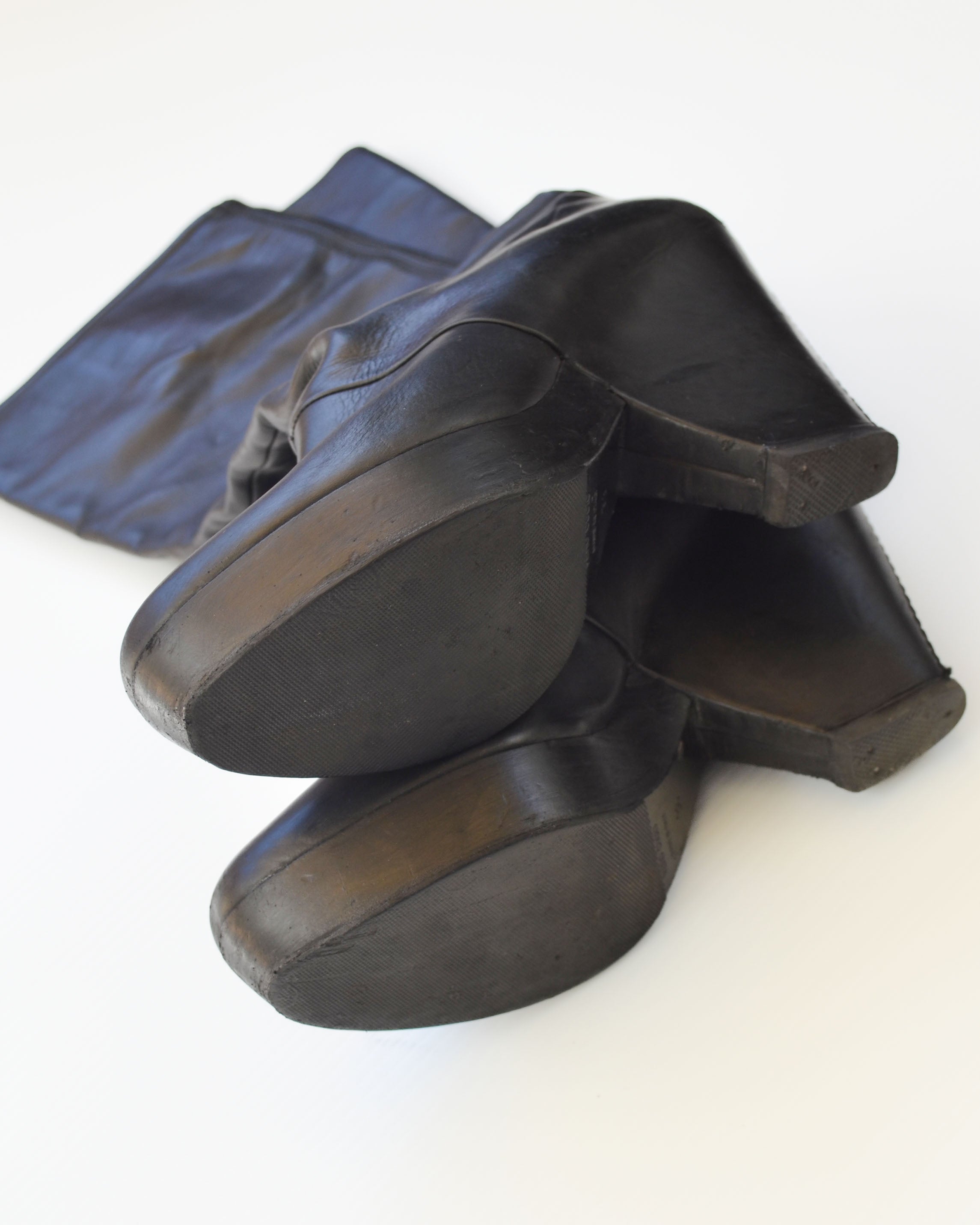 ROBERTO DE CARLO LEATHER PLATFORM BOOTS