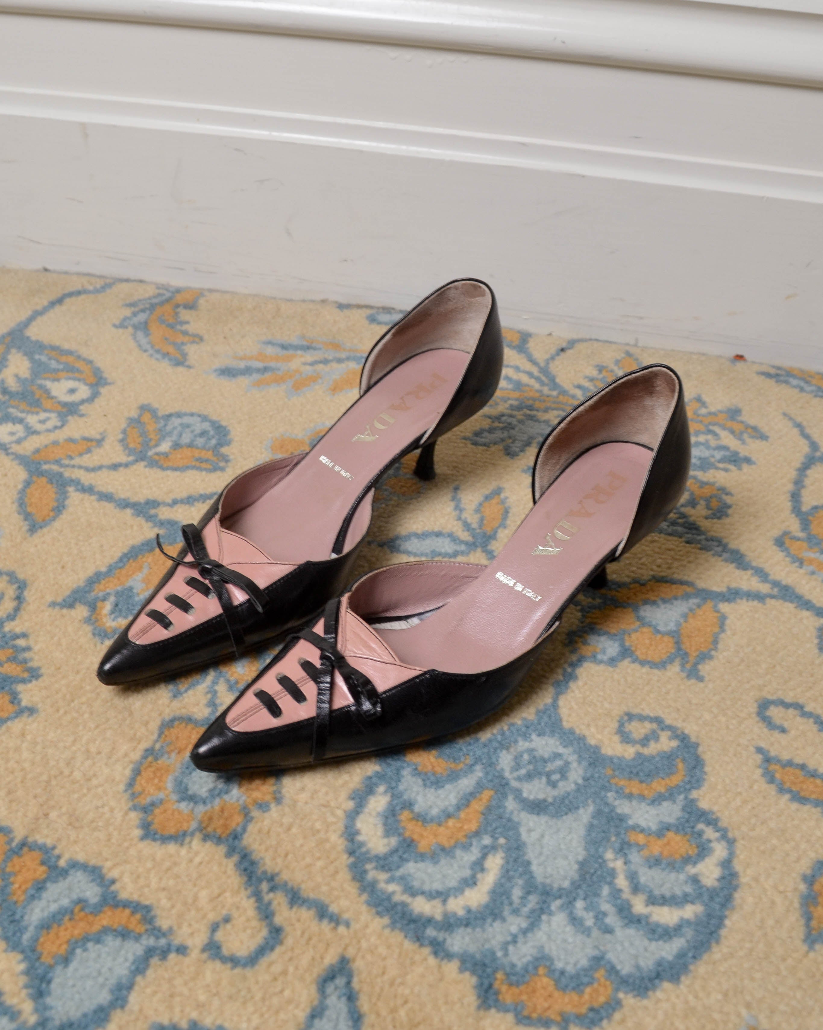00's BOW PINK MULES