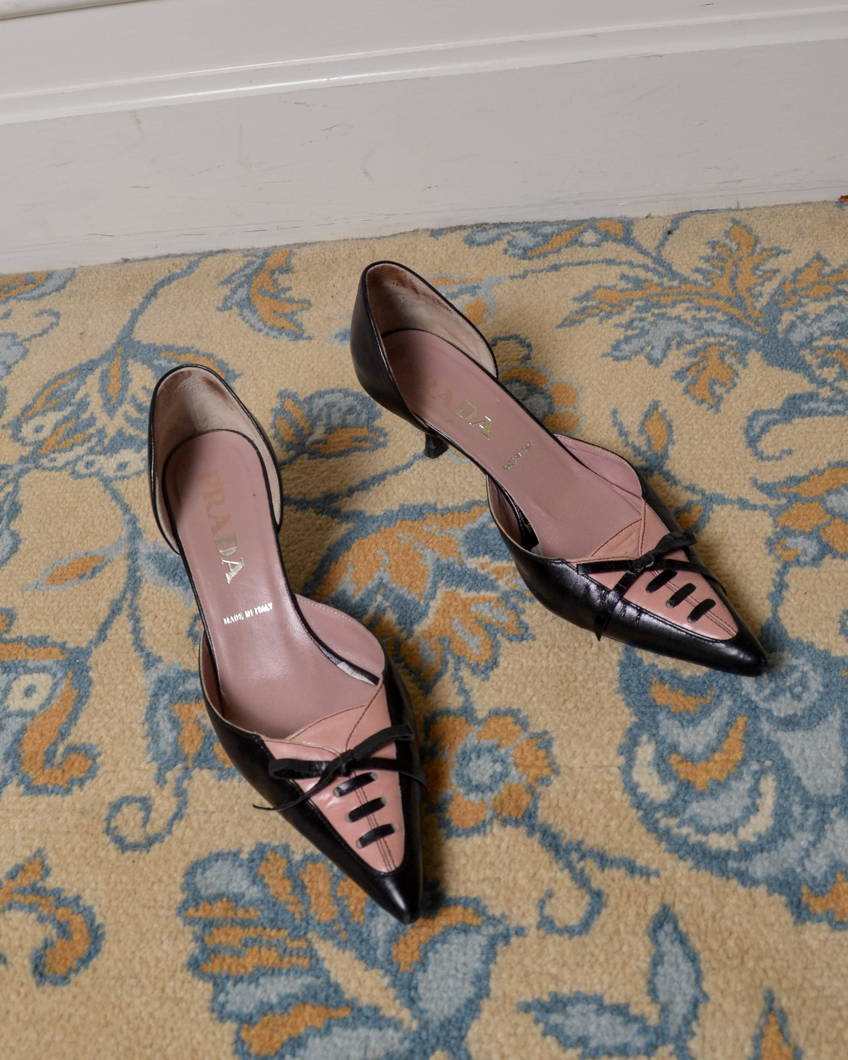 00's BOW PINK MULES