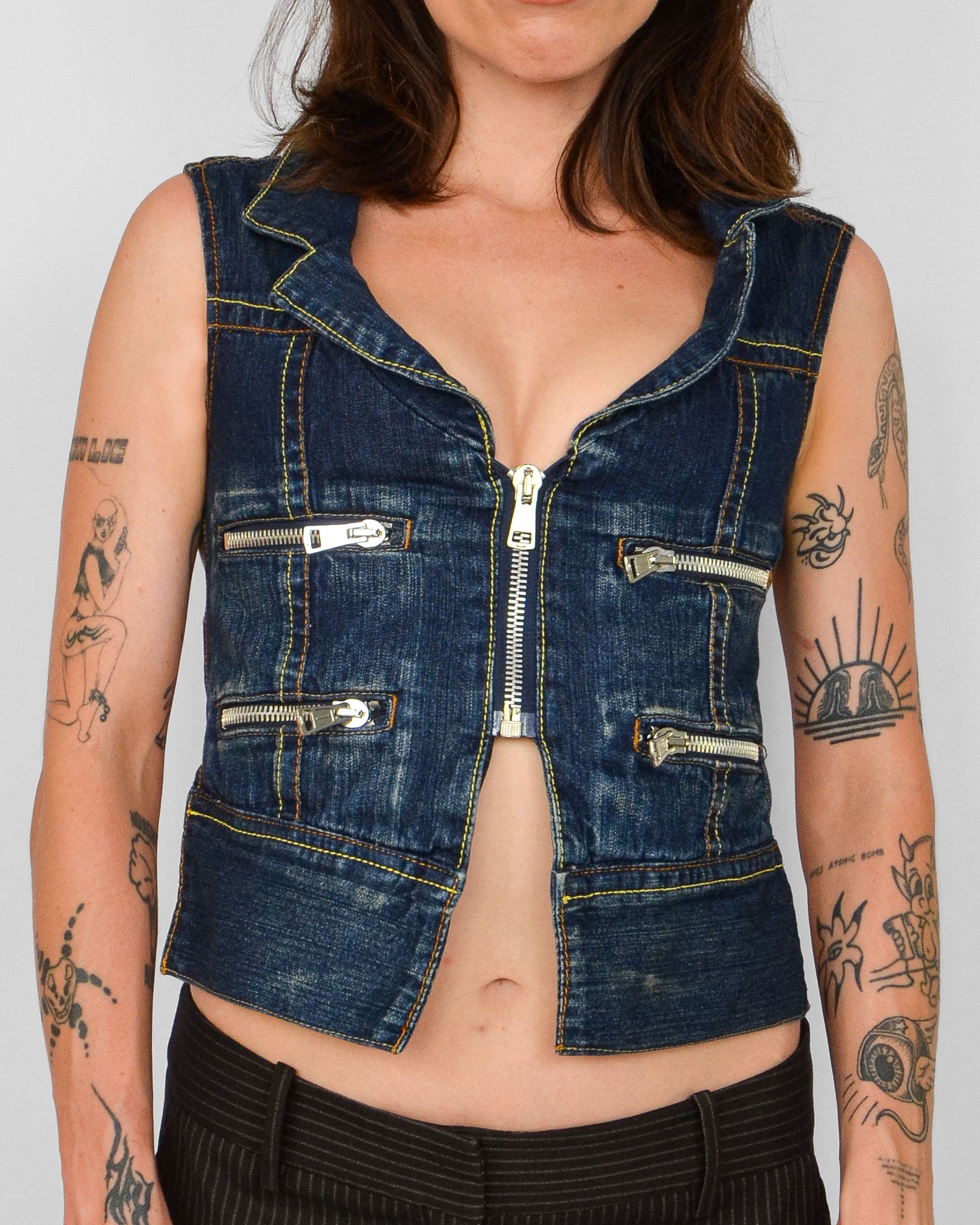 2000'S DENIM VEST TOP