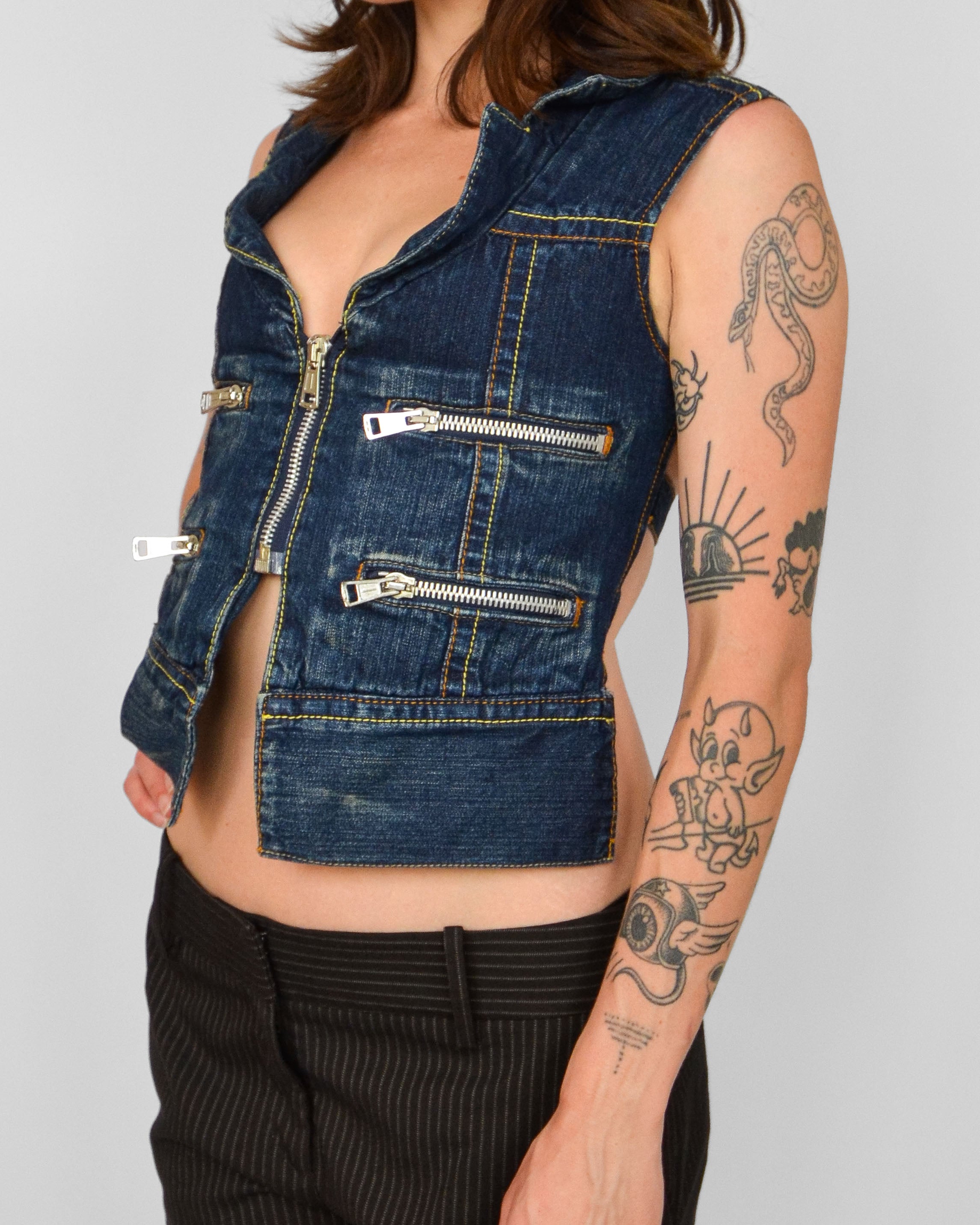 2000'S DENIM VEST TOP