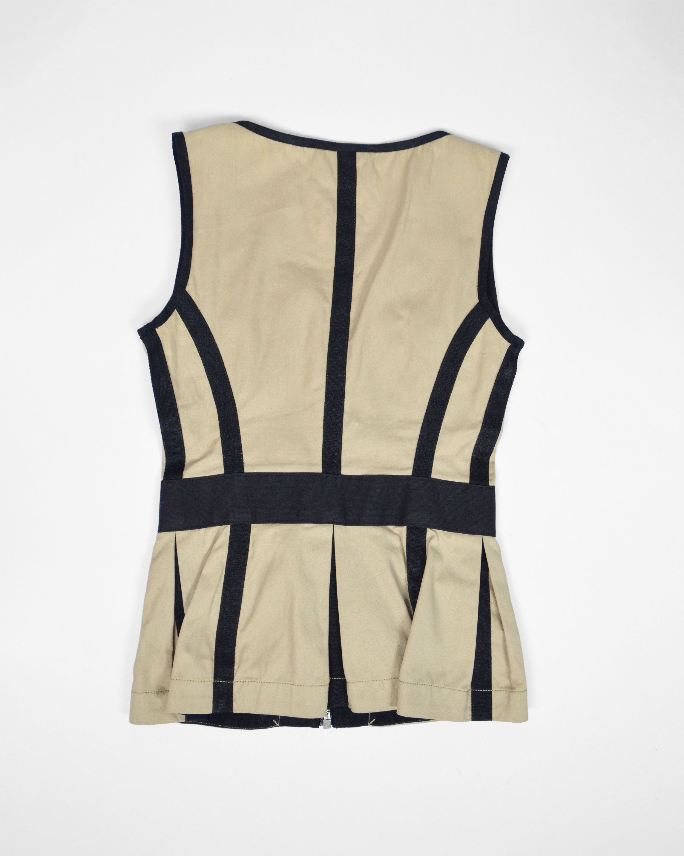 DOLCE & GABBANA 2000'S BONDAGE UTILITY VEST TOP