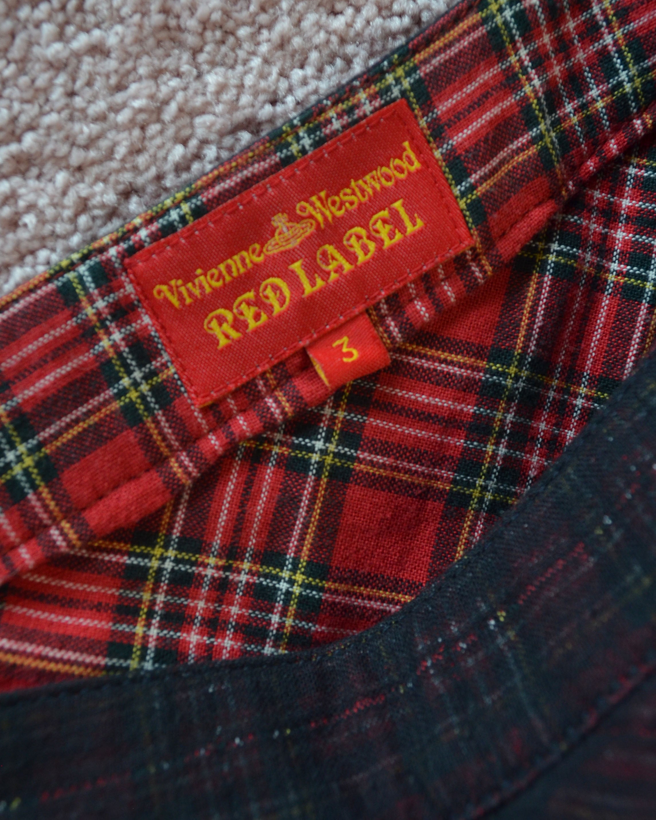 00S ASYMMETRICAL TARTAN SKIRT