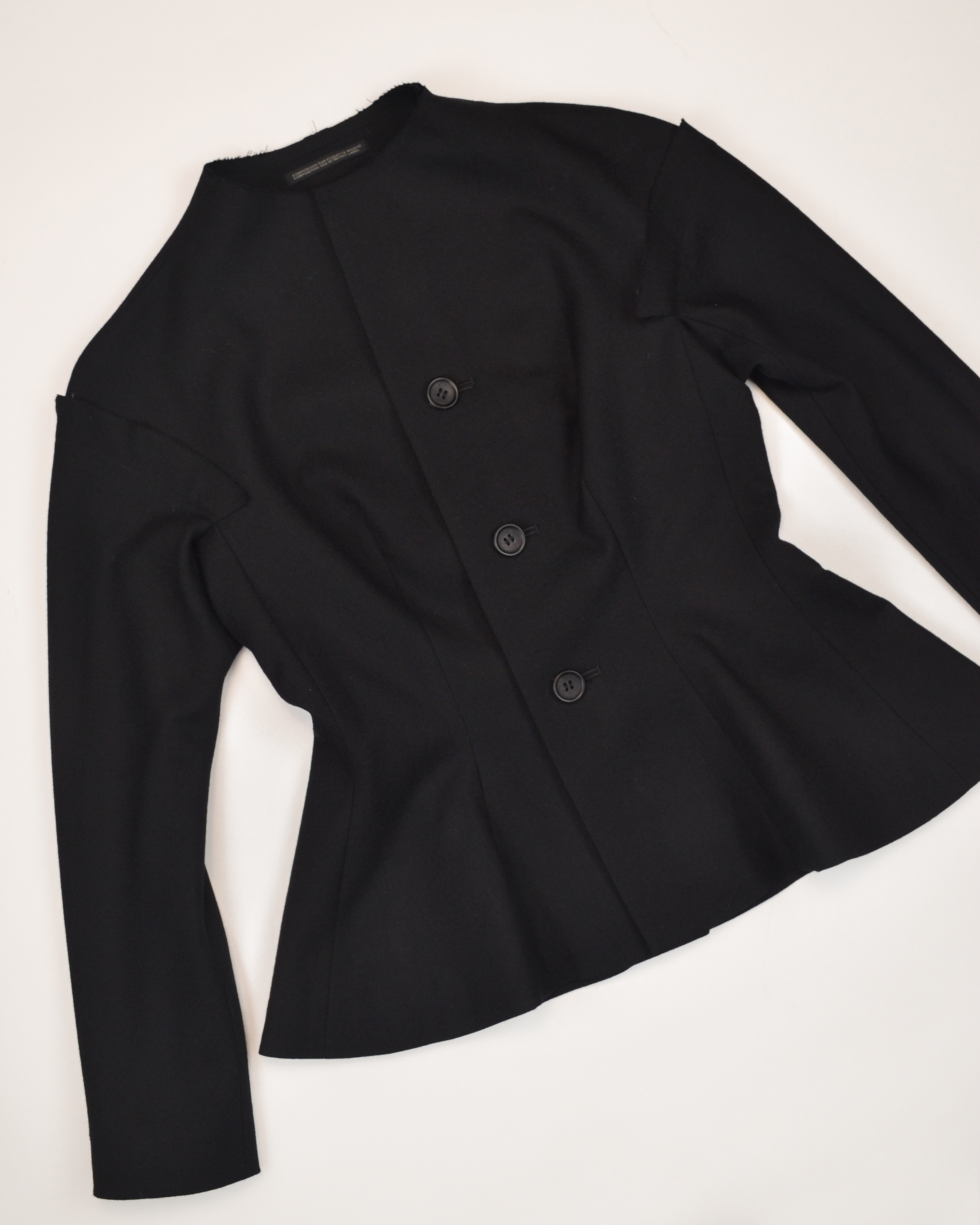 SS2010 WOOL STRUCTURED HIGH NECK JACKET