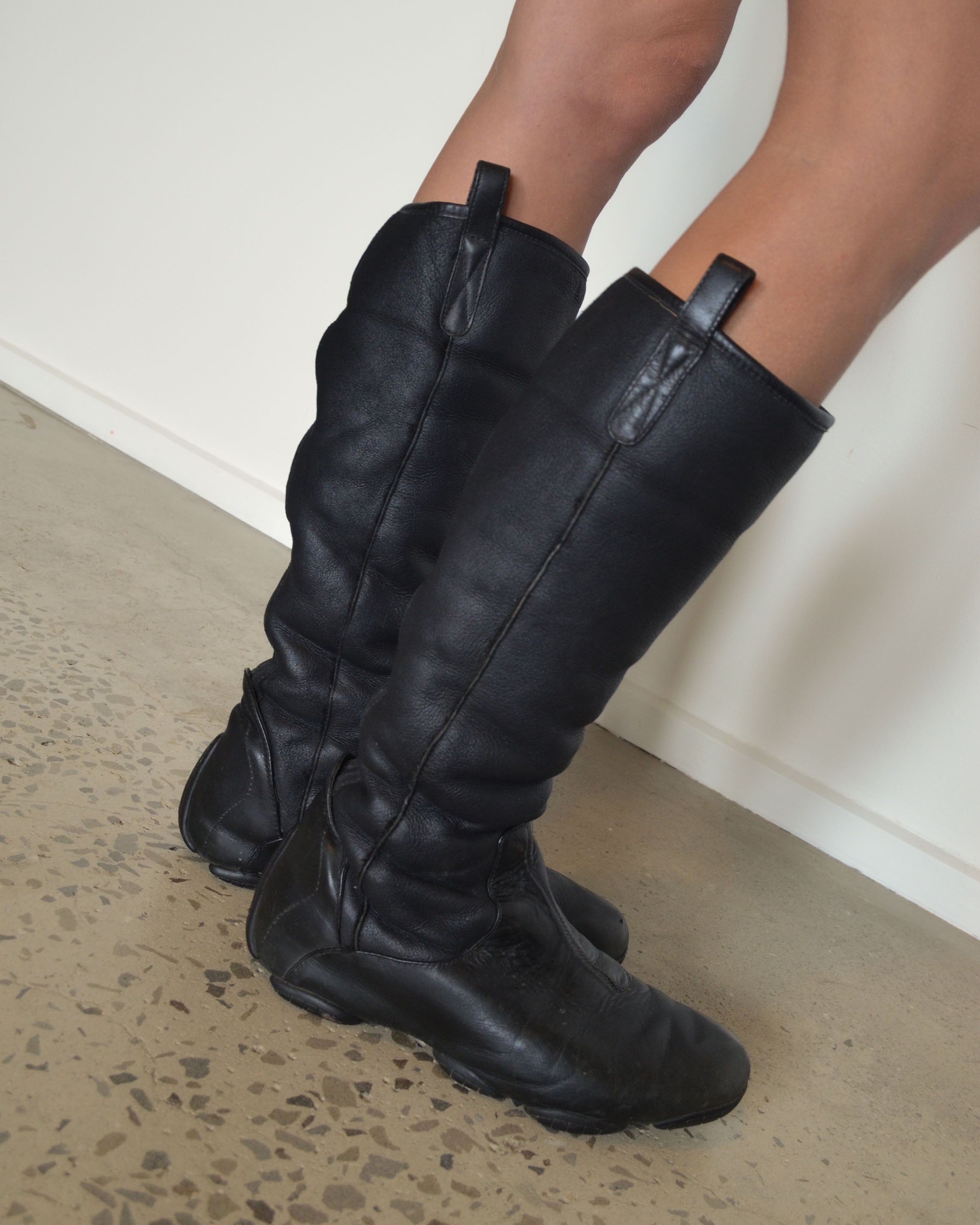 Y-3 FW2005 RUNWAY MOTO BIKER BOOTS