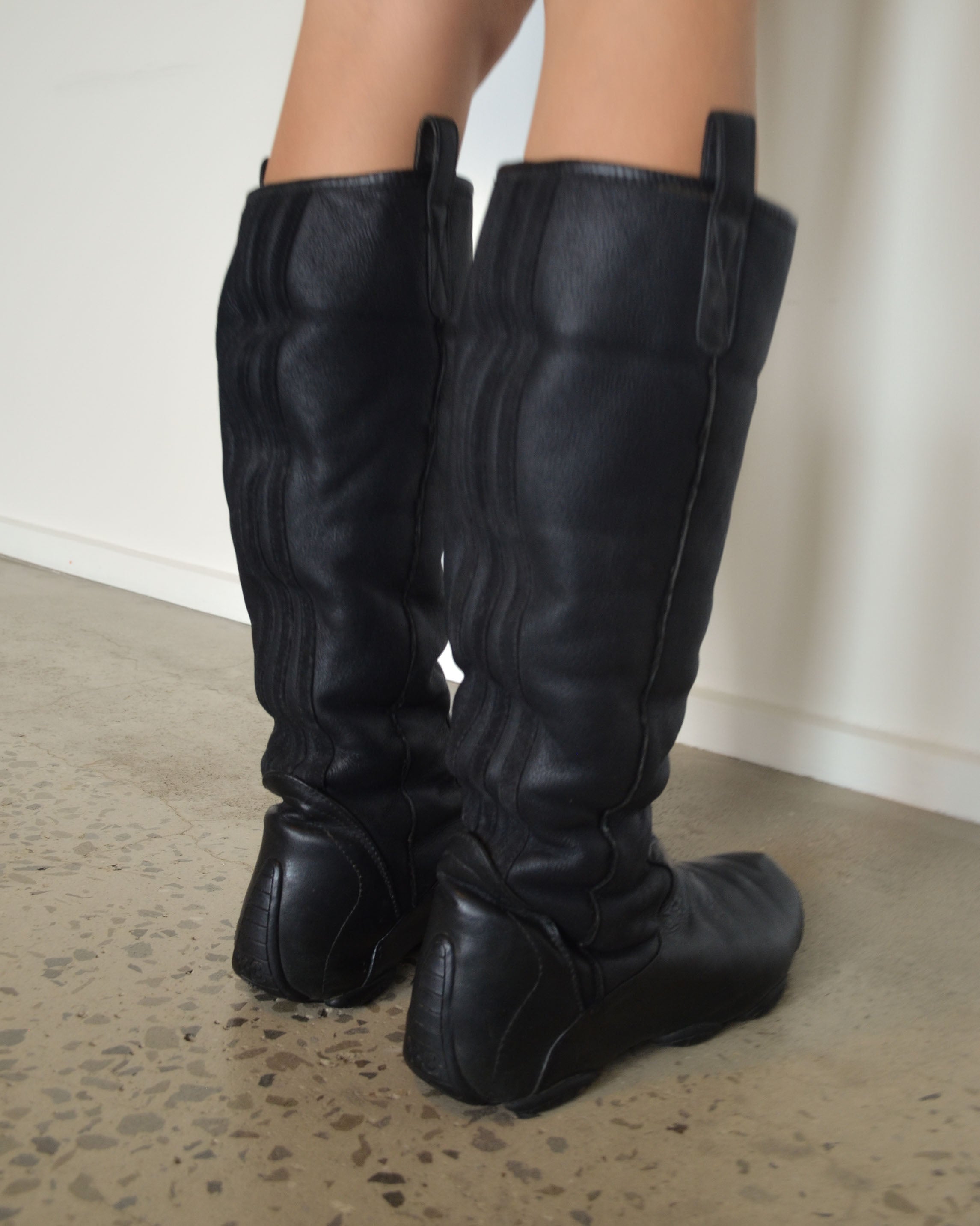 Y-3 FW2005 RUNWAY MOTO BIKER BOOTS