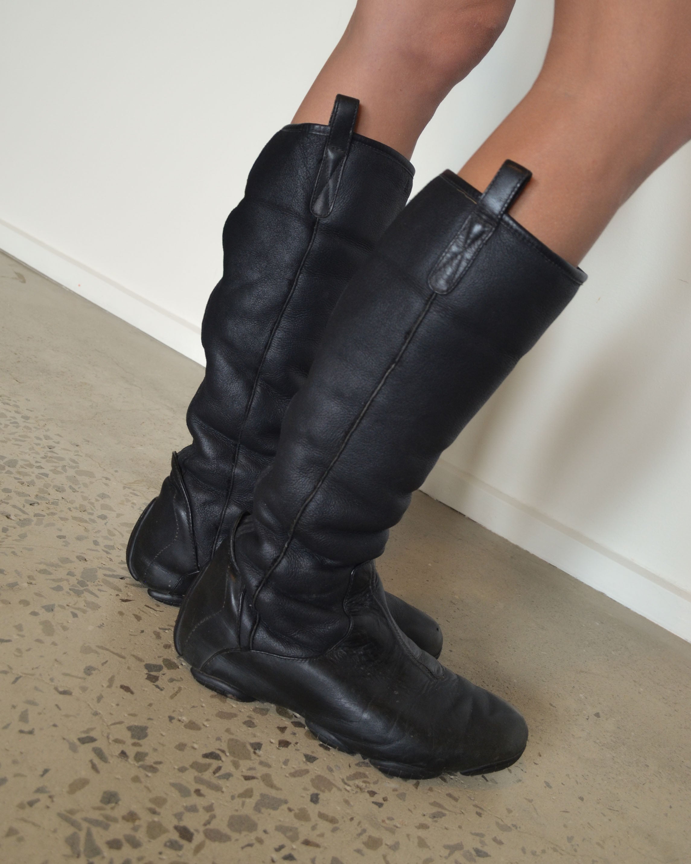 Y-3 FW2005 RUNWAY MOTO BIKER BOOTS