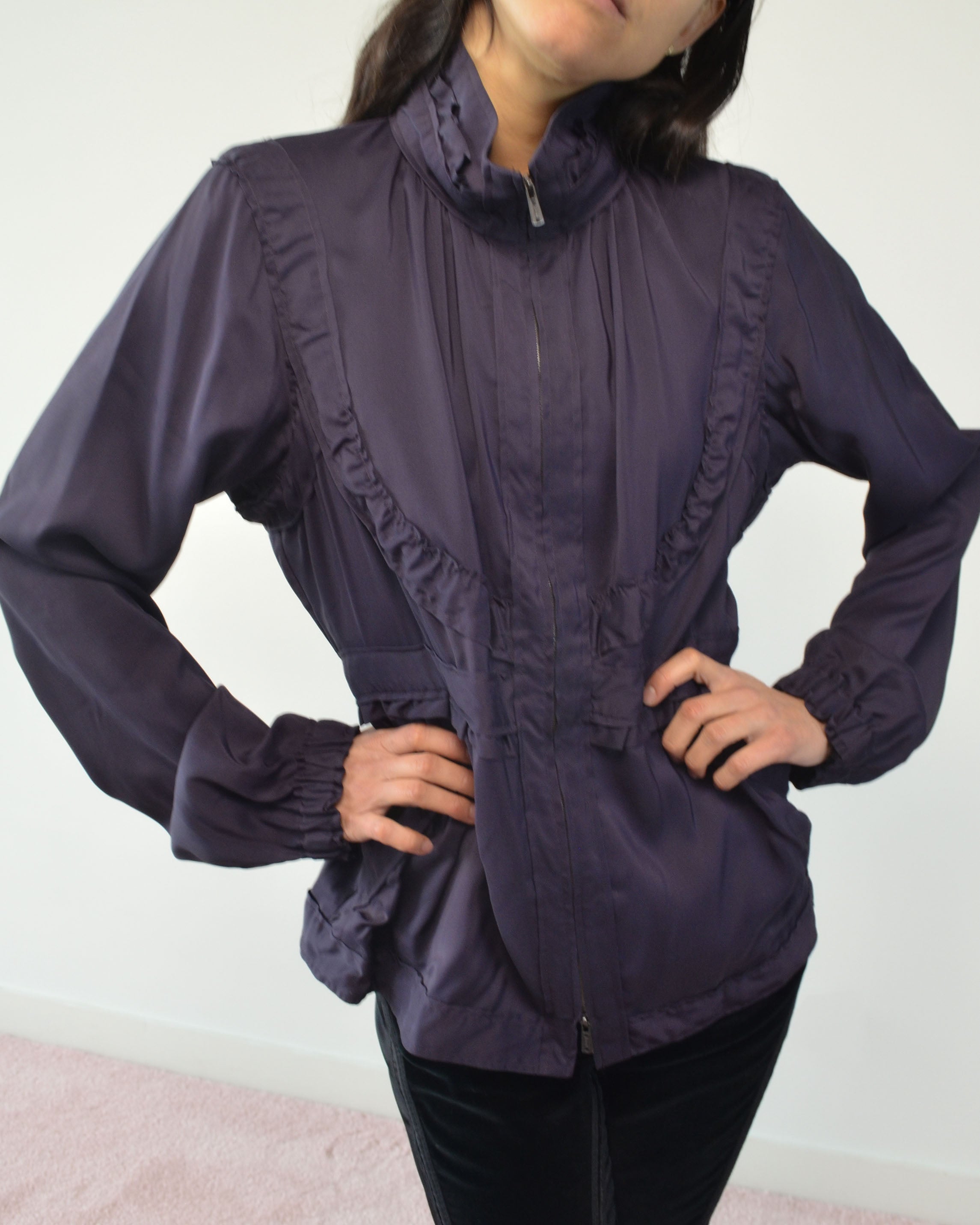 FW02 TOM FORD ERA RIVE GAUCHE RUFFLE JACKET