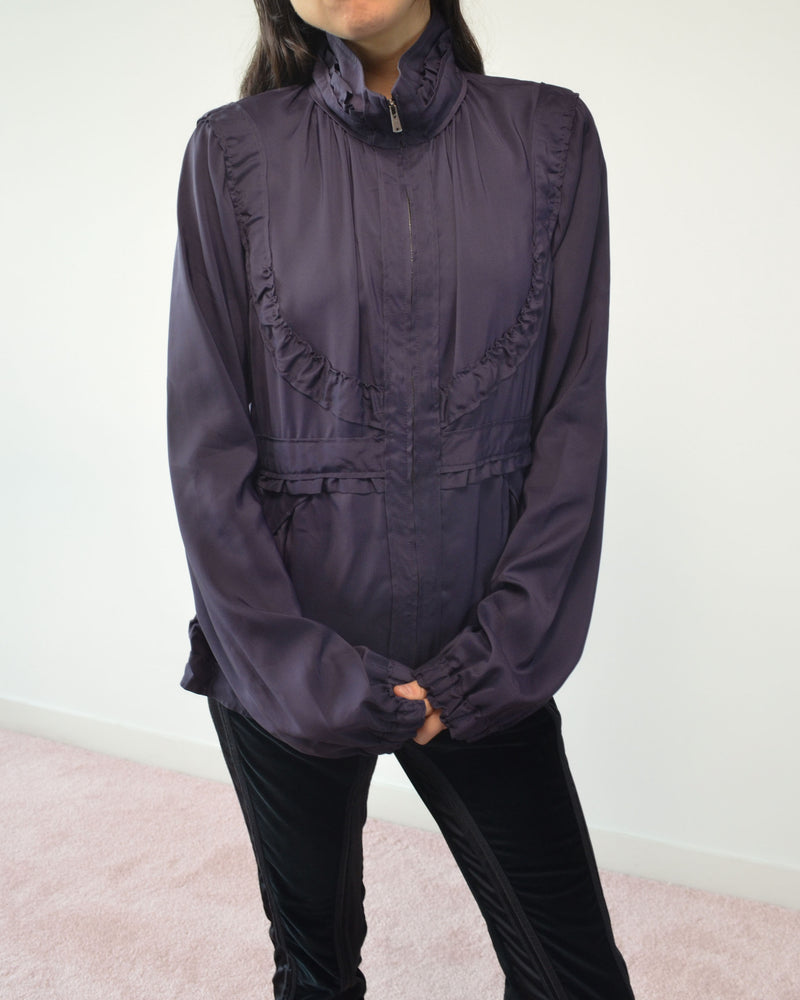 FW02 TOM FORD ERA RIVE GAUCHE RUFFLE JACKET