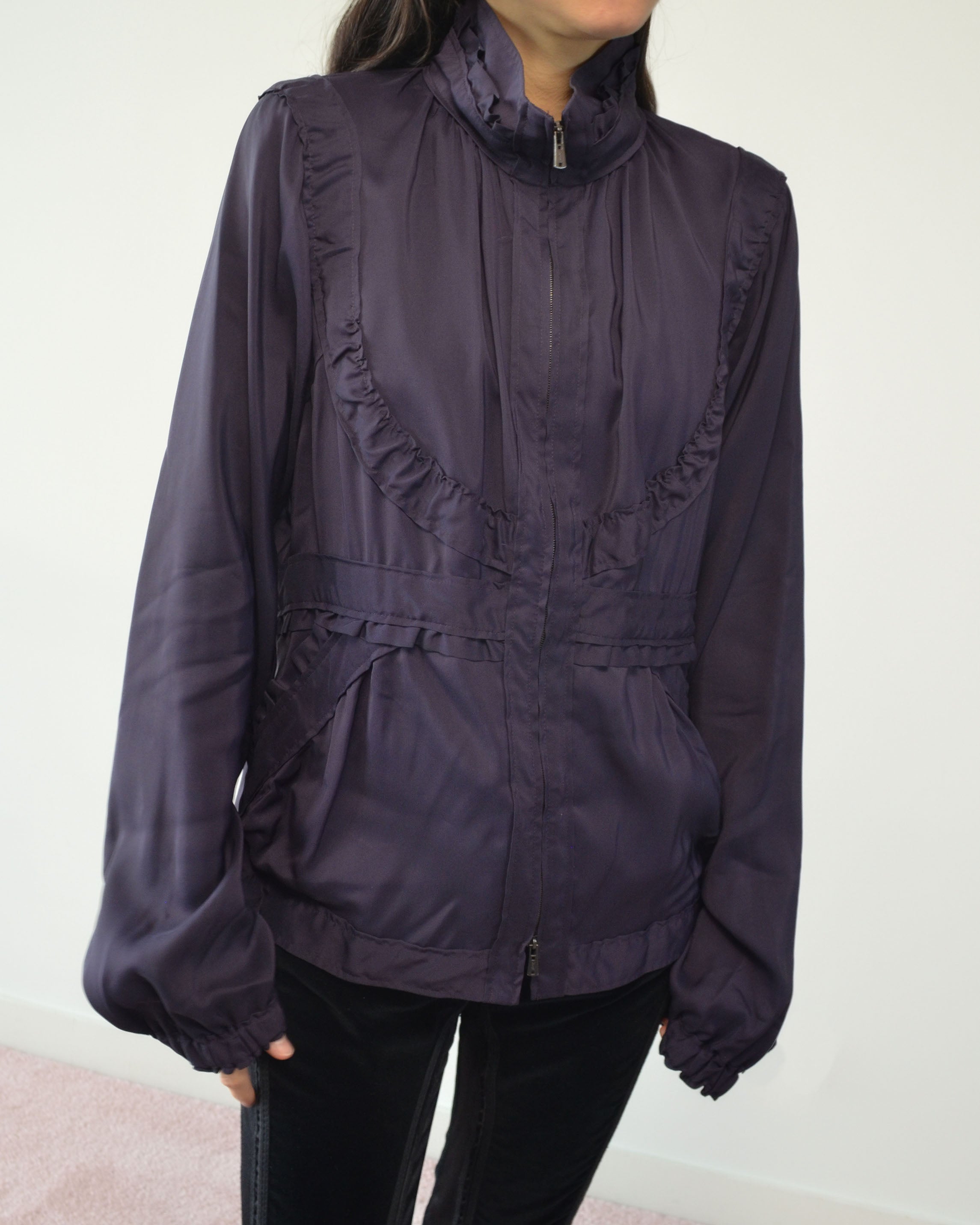 FW02 TOM FORD ERA RIVE GAUCHE RUFFLE JACKET