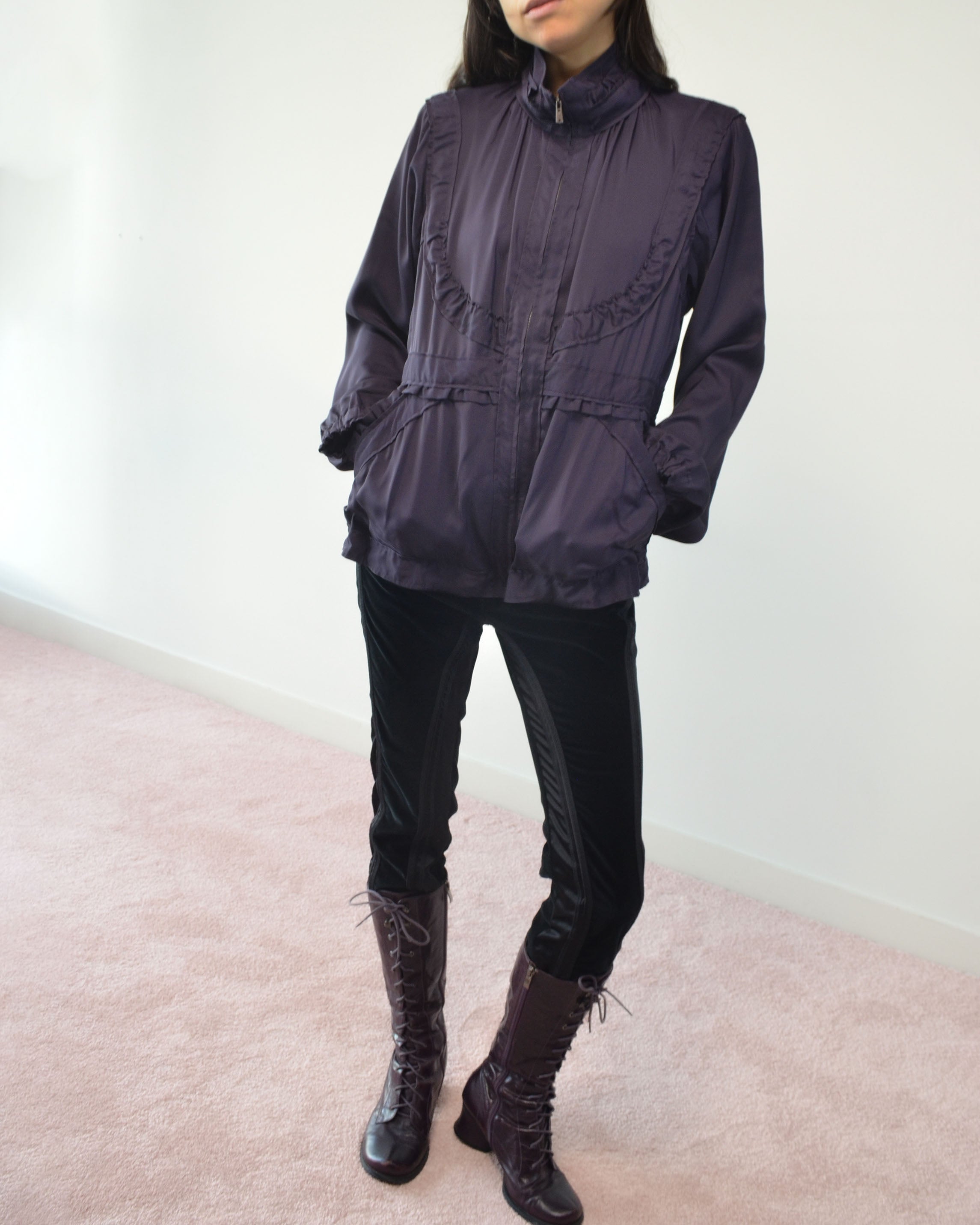 FW02 TOM FORD ERA RIVE GAUCHE RUFFLE JACKET