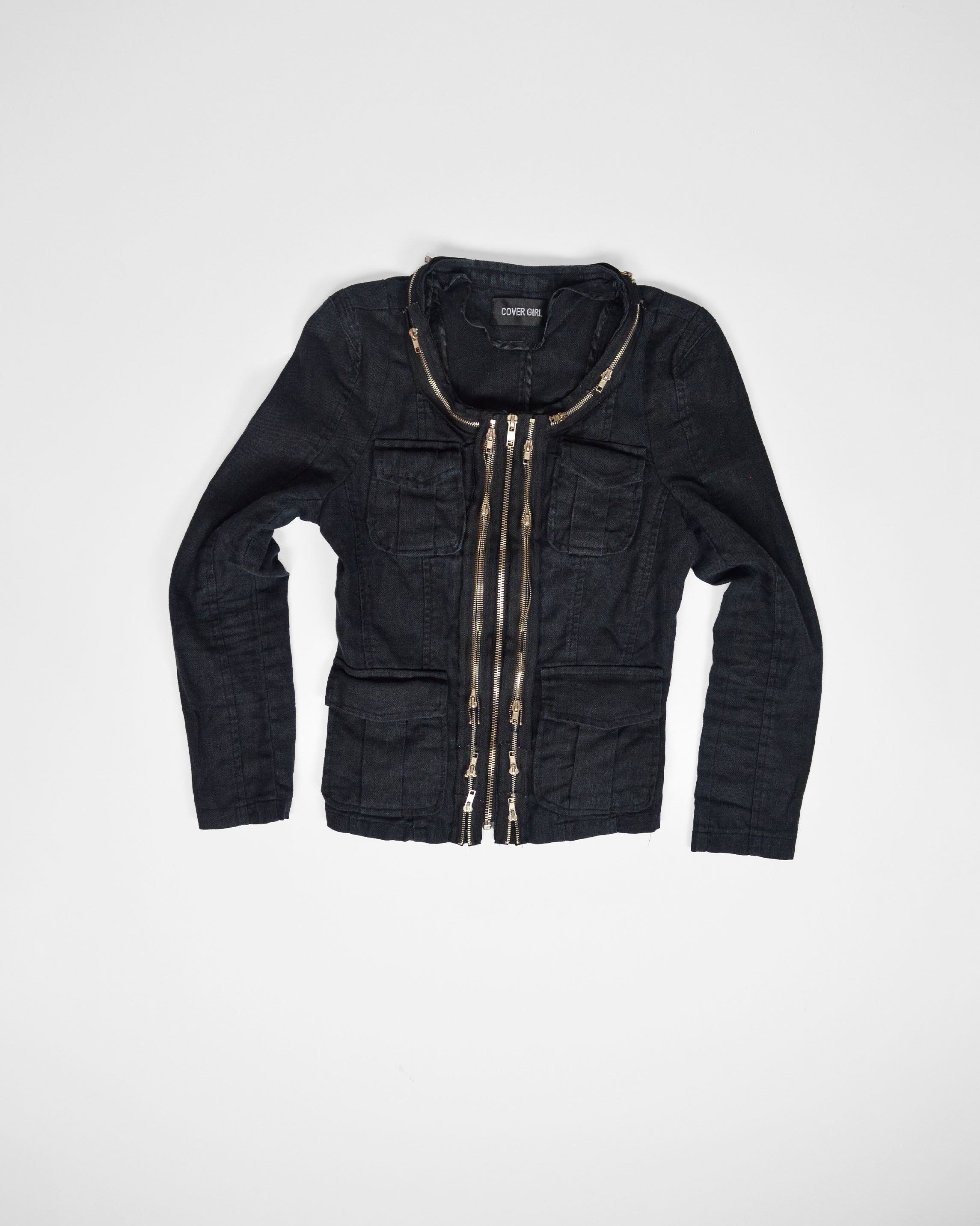 90s/2000s VINTAGE MULTI-ZIP CROPPED JACKET