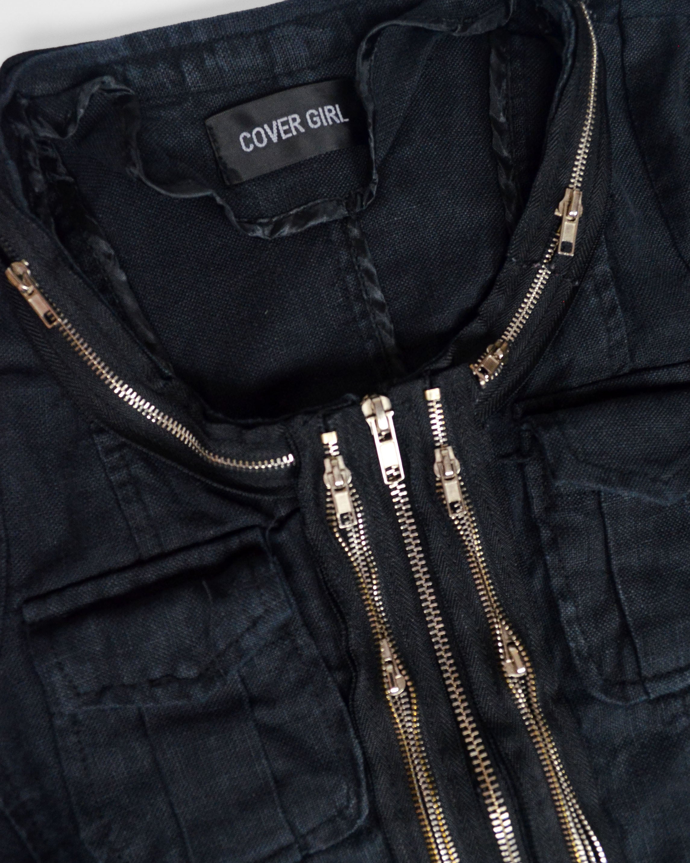 90s/2000s VINTAGE MULTI-ZIP CROPPED JACKET